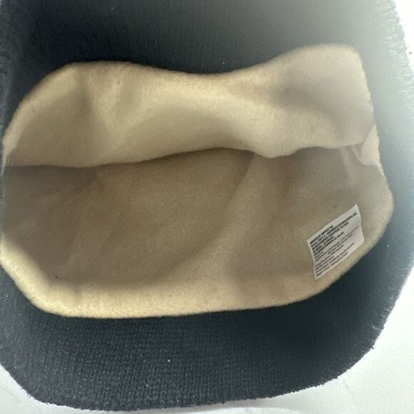 Bkack Knit Fleece Lined Snowflake Beanie Winter Warm Snow Hat - Picture 4 of 9